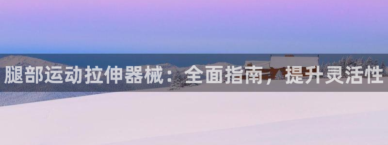 尊龙凯时推荐人：腿部运动拉伸器械：全面指南，提升灵活