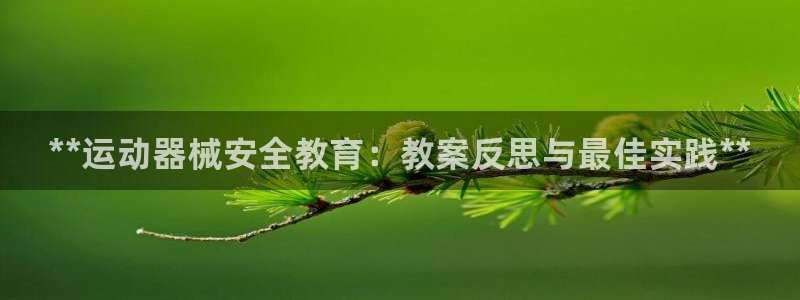 尊龙AG旗舰店：**运动器械安全教育：教案反思与最佳实践**