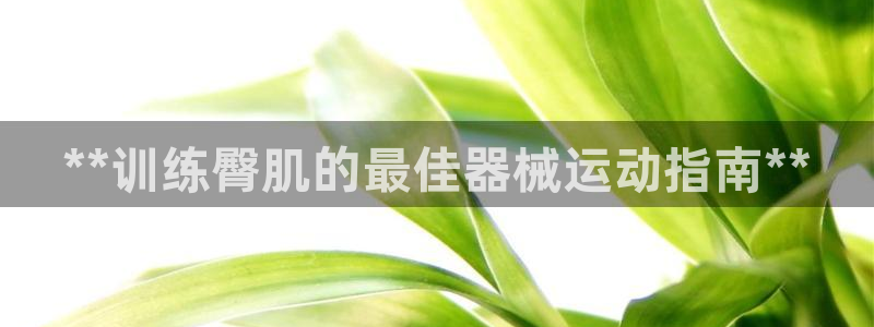 尊龙凯时ag旗舰厅官网客服：**训练臀肌的最佳器械运