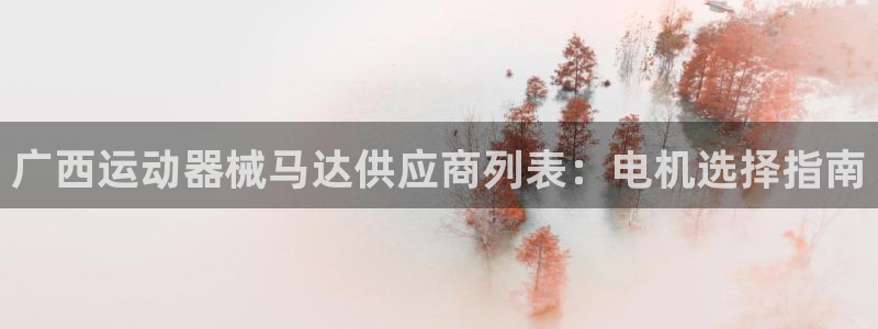 尊龙凯时老板是谁：广西运动器械马达供应商列表：电机选