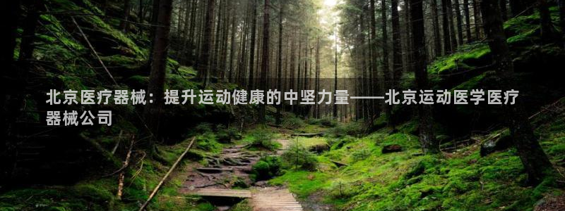尊龙凯时集团：北京医疗器械：提升运动健康的中坚力量—